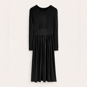 Boden Thea Long Sleeve Jersey Dress - Size 10 - black